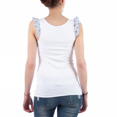 Fix Design Canotta Weiss Unterhemd Damen Neu