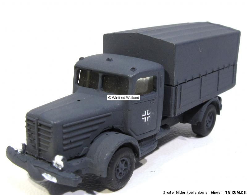 Wehrmacht LKW 5er Set grau, handmade 