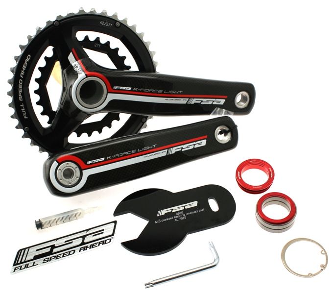 FSA K FORCE LIGHT 386 BB30 170mm Carbon Crankset New