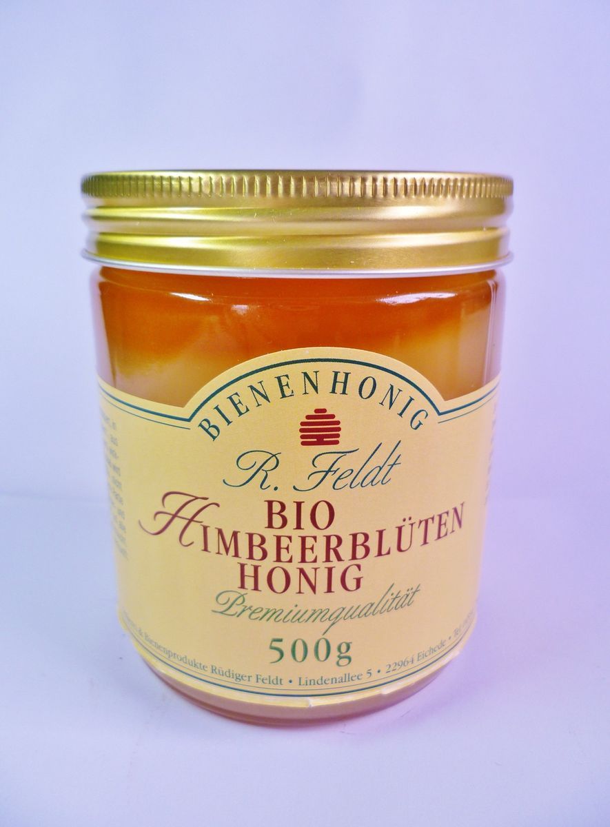 Himbeerblüten Bio Honig Bienenhonig cremig 500g Glas Brotaufstrich