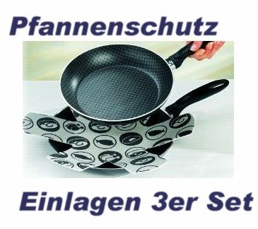 3er Set Pfannenschutz Einlagen