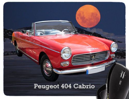 Mauspad / Mousepad mit Motiv Peugeot 404 Cabrio rot