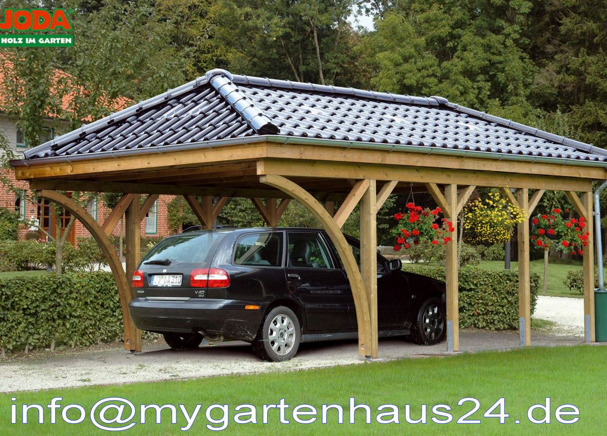 Joda Walmdach Perfect Carport M 405 x 723cm Kampen NEU