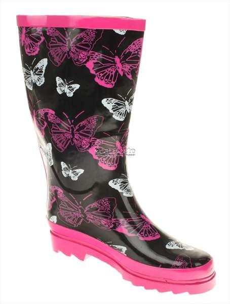 Damenstiefel Regenstiefel Gummistiefel pink Größe 36 41