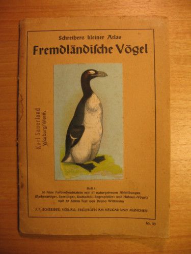 Schreibers kl. Atlas Fremdländische Vögel ~1910