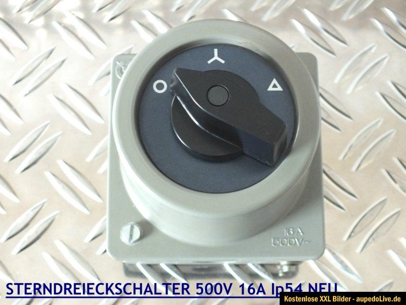 DDR STERNDREIECKSCHALTER NOCKENSCHALTER MOTORSCHALTER 500V 16A Ip 54