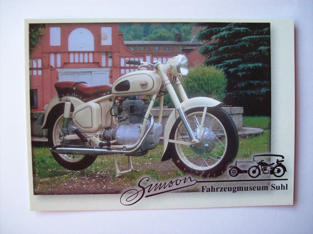 SIMSON AWO TOUREN 425 S WEIS SAMMLER MOTIV ANSICHTS KARTE DDR NEU