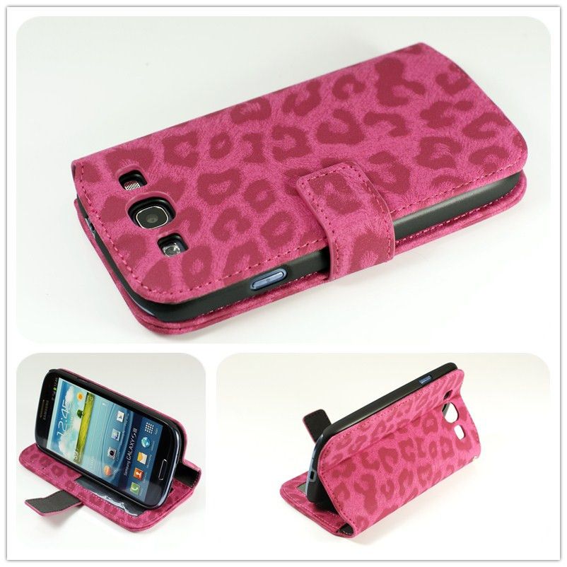 Samsung Galaxy S3 Leo Leopard Leder Tasche Case Cover Etui Schutz