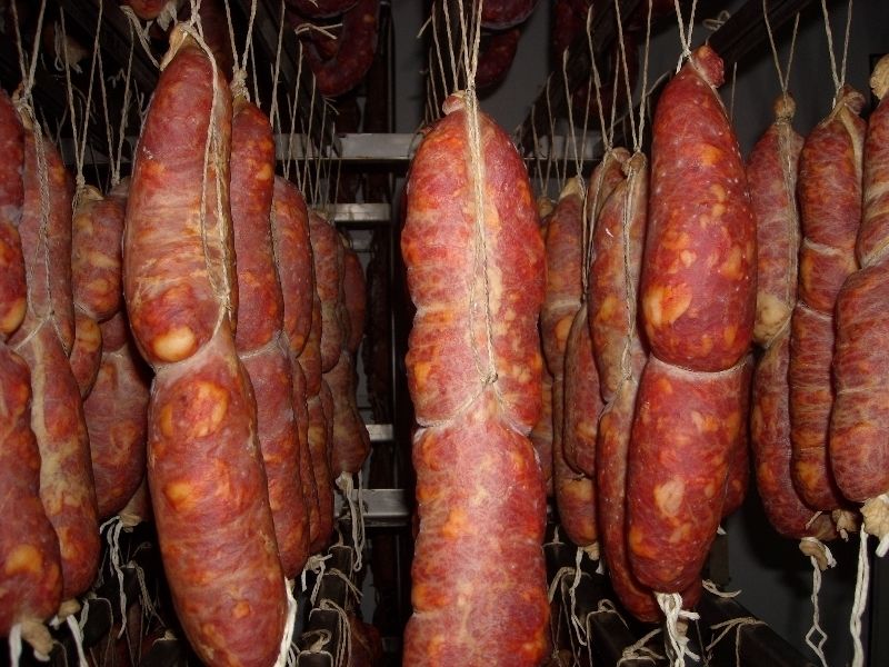 Soppressata Calabrese Wurstdelikatesse aus magerem Schweinefleisch 390