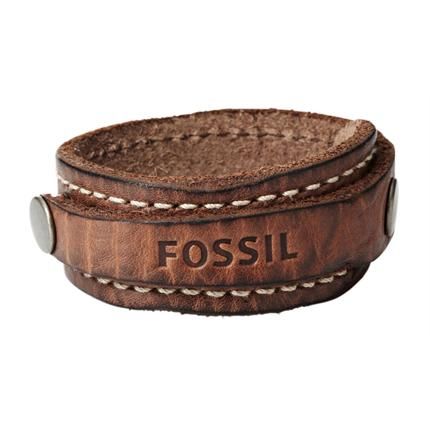 FOSSIL Schmuck Herren Armband aus Leder/Edelstahl/braun JA5923716