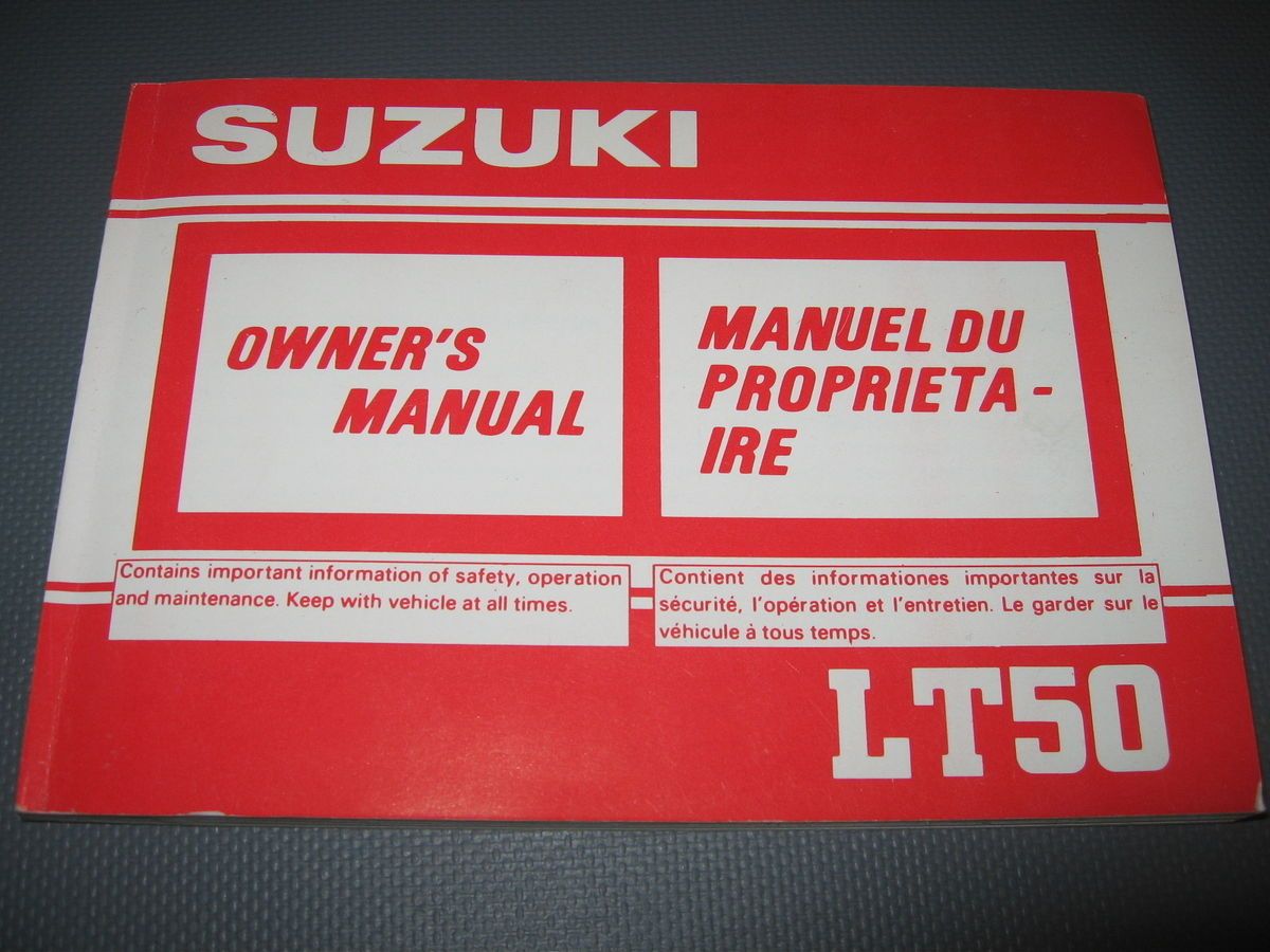 Bedienungsanleitung/Fahrerhandbuch Suzuki LT50 gebraucht (426)