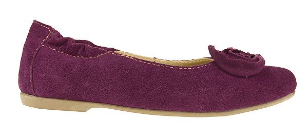 INDIGO Kinder Gr.33 Mädchen Leder Ballerina Lila Aubergine Sommer