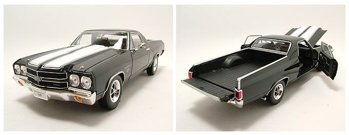 Chevrolet El Camino 1970 schwarz, Modellauto 118 / Welly