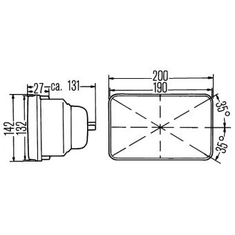 HELLA 1AE 003 427 011 SCHEINWERFER 12V H4 BEIDSEITIG VW TARO