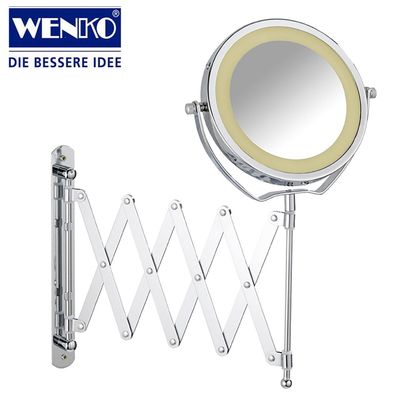 WENKO LED Kosmetik Wandspiegel Teleskop Brolo Schminkspiegel