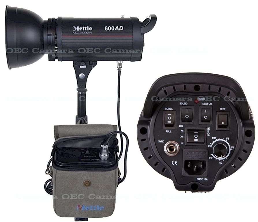 600W Dual DC AC Outdoor Portable Studio Strobe Flash Photo Photography