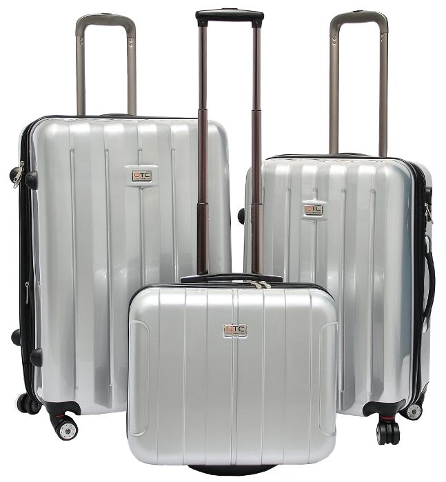 Exkl Hartschalen Business Trolley Silber XL L M Bordcase Set