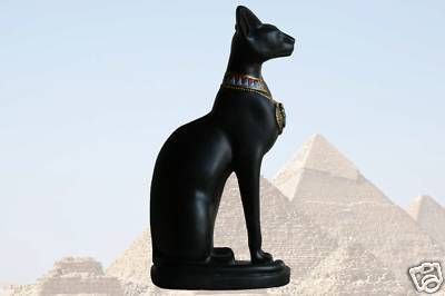 ÄGYPTISCHE KATZEN FIGUR BASTET # KATZENGÖTTIN # DEKO