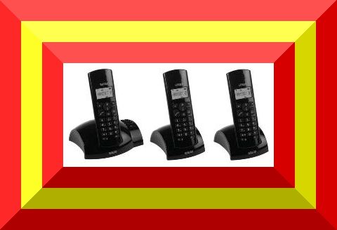 ESSCOM E465 SCHWARZ WEISS DECT SCHNURLOSTELEFON MIT AB SCHNURLOSES