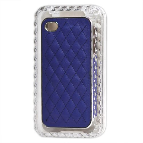 4S Chrom Blau Glamour Case Handy Tasche Hülle Etui Schutzhülle #489