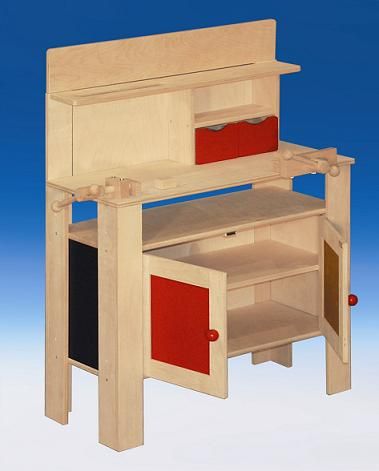 Elka 81152 große Werkbank aus Holz 86 x 64 x 29 cm