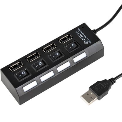 USB HUB 2 0 Aktiv 4 Port Verteiler 480 Mbps Highspeed fuer Notebook PC