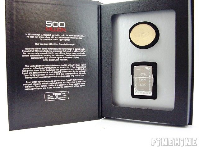 500 Millionth Lighter HEAVY WALL ARMOR CASE ZIPPO neu+ovp LIMITED