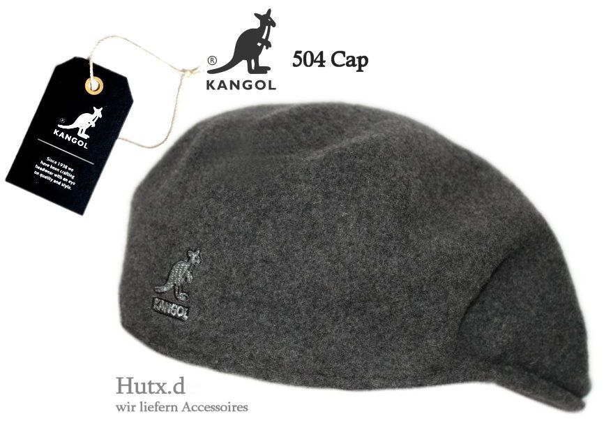 KANGOL ORIGINAL 504 Golfcap grau Schirmmütze Flatcap Schiebermütze