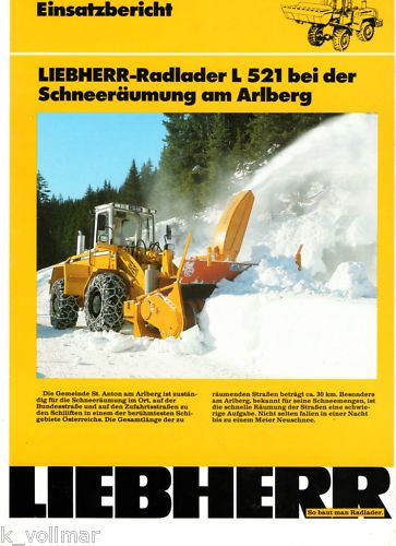 Liebherr L 521 Radlader Technische Daten Prospekt