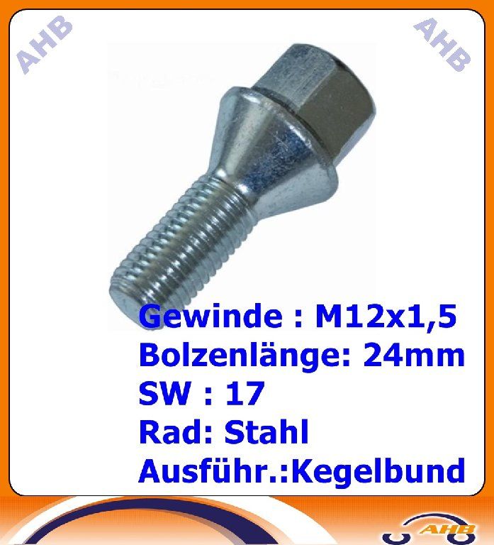 Radschraube Radbolzen M12x1,5 Dacia Duster Logan Sandero