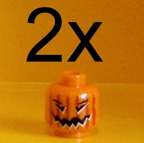 Lego 2x oranger Kopf Kürbis für Minifigur Jack O Lantern Helloween