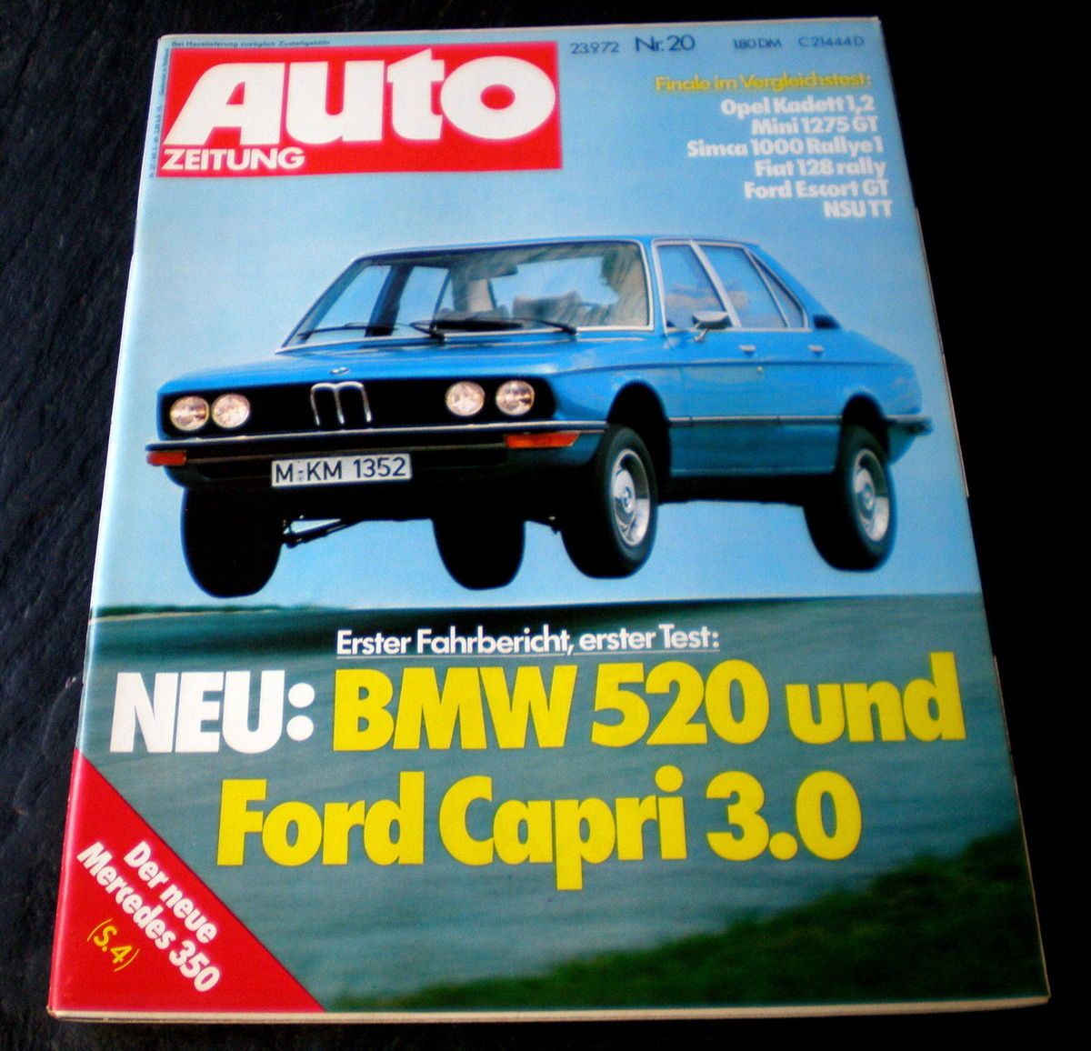 Test Ford Capri 3000 GXL,VW Porsche 914/2.0, BMW 520,BMW 520i