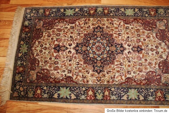 Handgeknüpfter feiner Orientteppich ghom/kashmir tappeto/ tapis