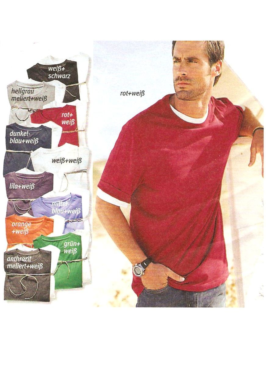 HERREN T SHIRT BPC WEIß BASIC 44 46 S 48 50 M 52 54 L 56 58 XL 60