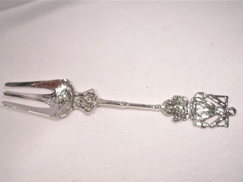 Antike Kuchen Gabel 800 er Silber