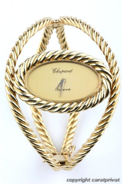 Seltene Chopard Uhr 18 Kar. 750 Gold 70er J. Zertifikat