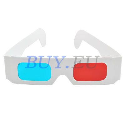 Red Blue Cardboard Anaglyph 3D Glasses