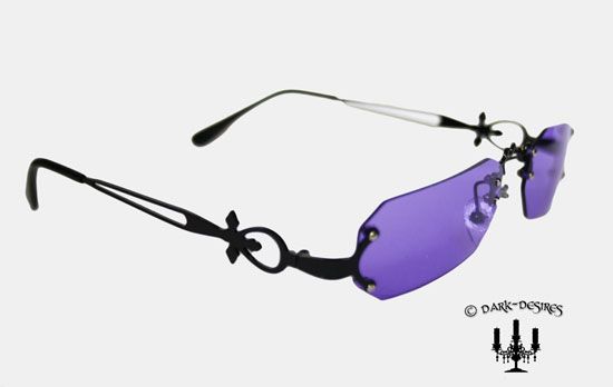 Gothic nostalgie victorian Vampir Sonnenbrille Brille violett kult WGT