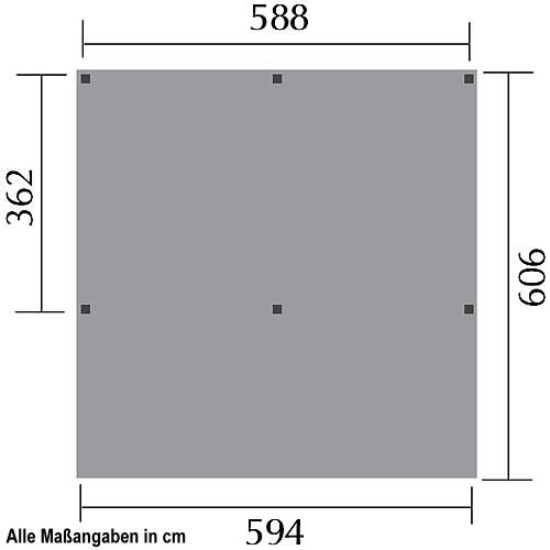 weka Y Carport ASSEN II Doppelcarport Flachdach Carport 594x606 cm