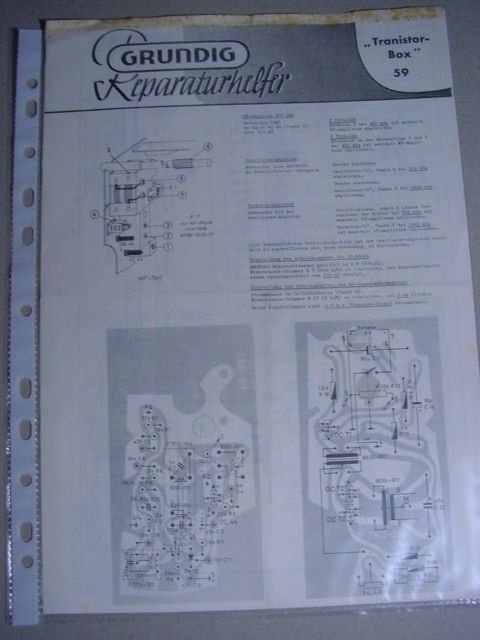 C587/ Grundig Reparaturhelfer 1955 (Mickey Boy) Drucktasten Boy I/55