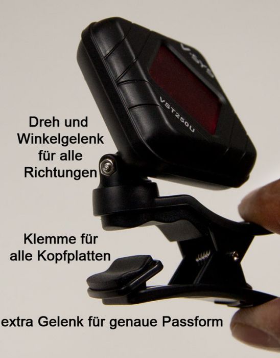 Stimmgerät +Nadelanzeige +Clip für Kopfplatte, leicht bedienbar