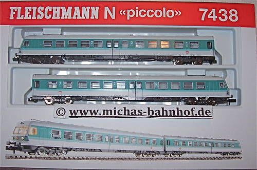 VT 614 türkis DB 2 tlg. Fleischmann 7438 NEU OVP 1/160