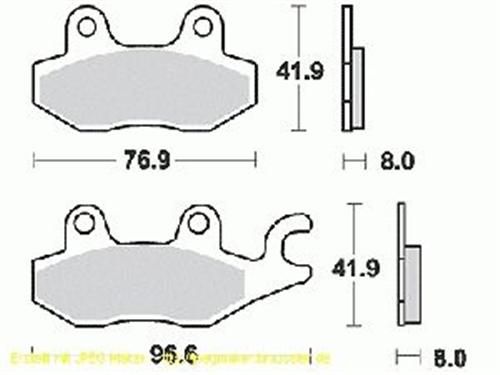 Satz Lucas Bremsbeläge MCB615 Triumph 900 Tiger T400 93 98 vorne