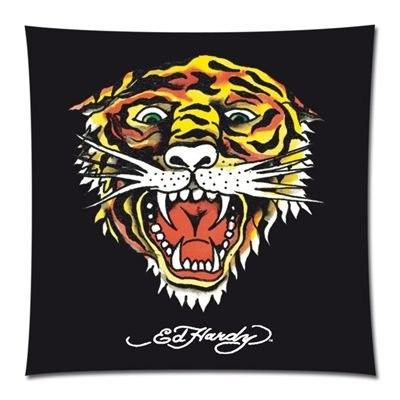 Kissen Ed Hardy Tiger, schwarz Maße 50 x 50 cm