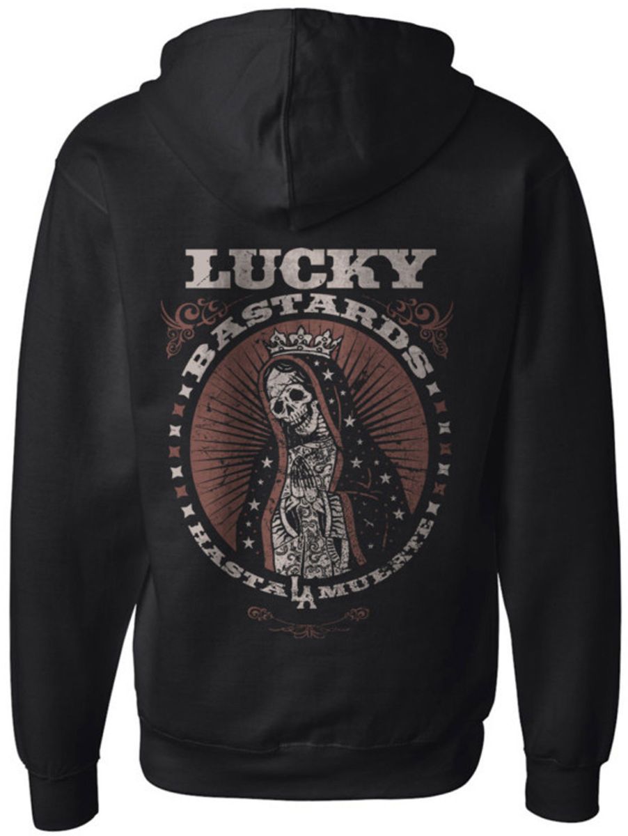 LA MUERTE] HOODIE ZIPPER ROCKER BIKER SKULL 666 ROCKABILLY