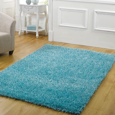 Teppich Spider Shaggy   Eisblau   110 x 160 cm