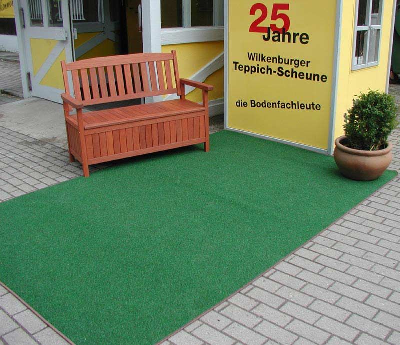 RASEN TEPPICH GEKETTELT MIT NOPPEN GRÜN 400x500 CM 670