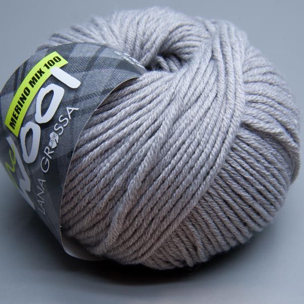 Lana Grossa Mc Wool Merino Mix 100   103 hellgrau 50g g Wolle