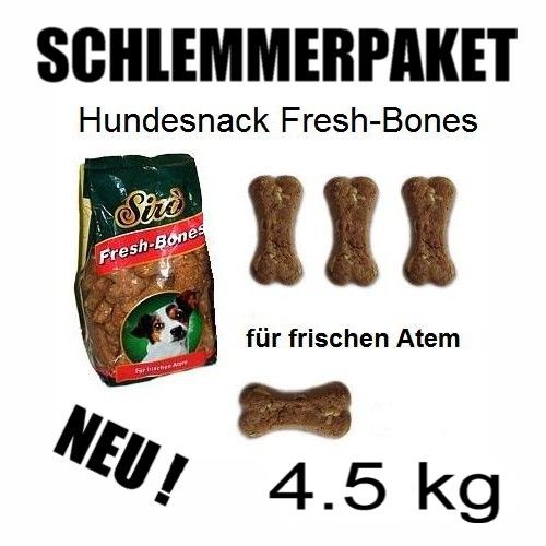 Schlemmerpaket für Hunde 4,5kg Hundesnack Fresh Bones ab 1. 