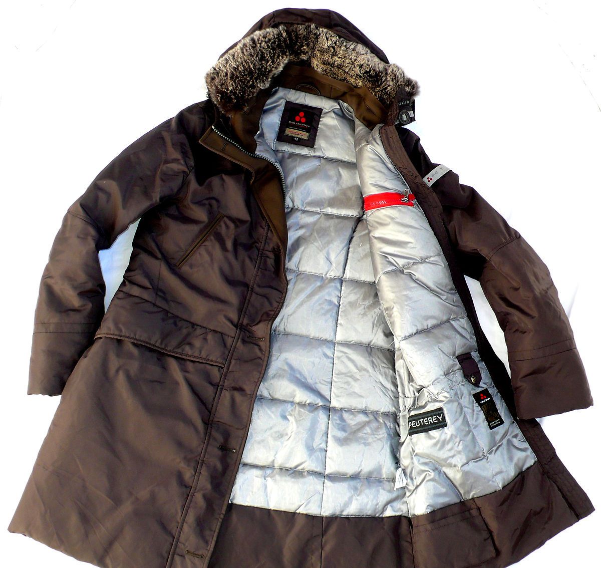 DAMEN Fellkragen Daunen Kurzmantel/JACKE Gr.46 IT NP_690€